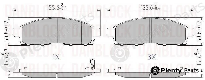 Danblock DB510686 — Brake Pad Set, disc brake