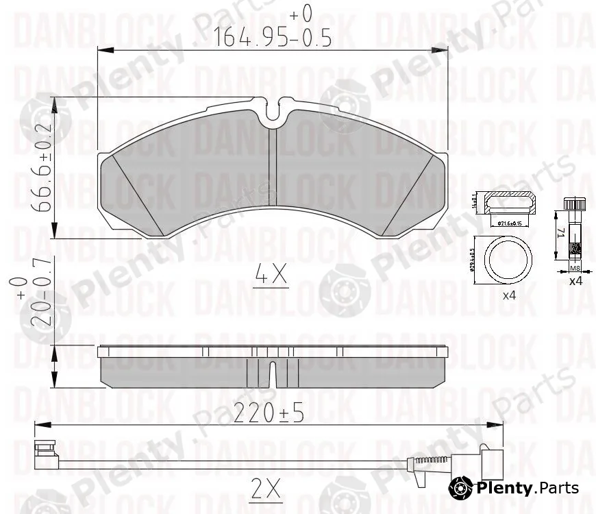 Danblock DB511293 — Brake Pad Set, disc brake