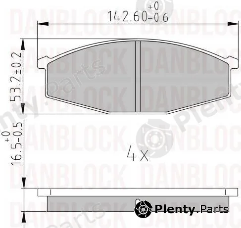 Danblock DB510055 — Brake Pad Set, disc brake