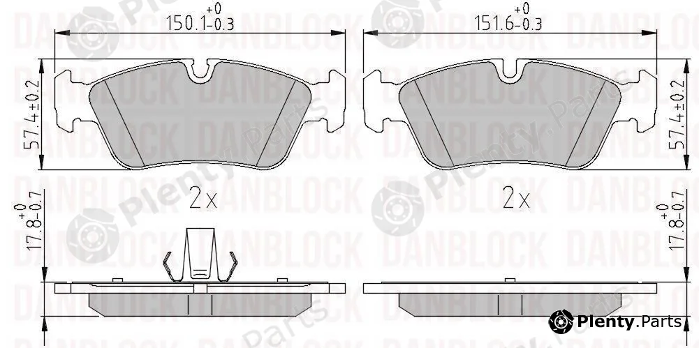 Danblock DB510348 — Brake Pad Set, disc brake