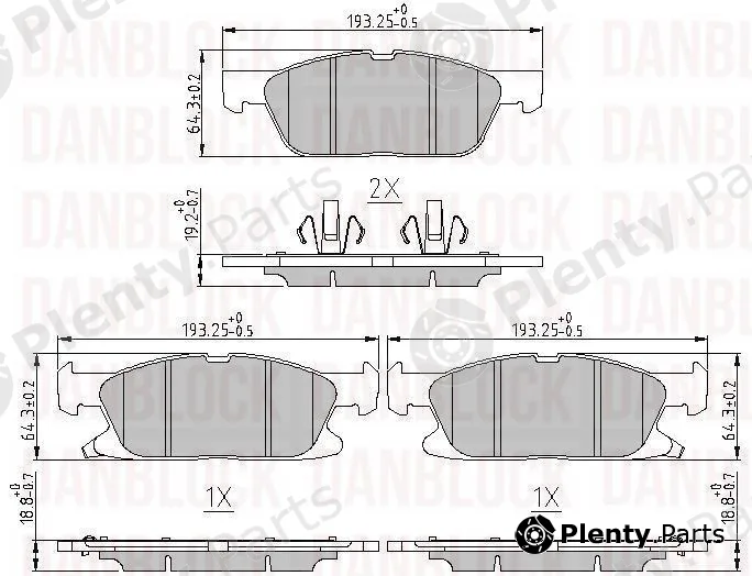Danblock DB511321 — Brake Pad Set, disc brake