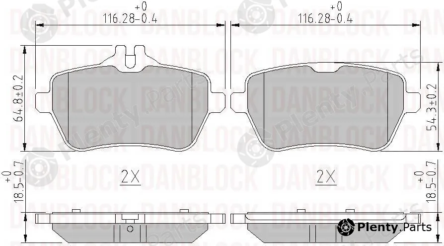 Danblock DB511066 — Brake Pad Set, disc brake