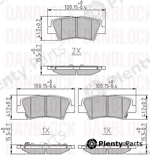 Danblock DB511216 — Brake Pad Set, disc brake
