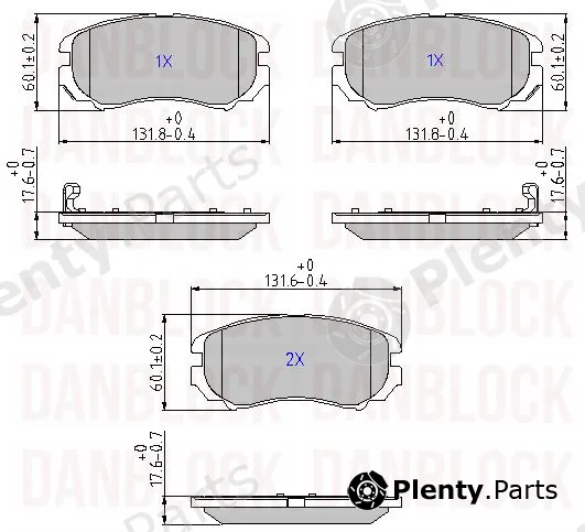 Danblock DB510542 — Brake Pad Set, disc brake