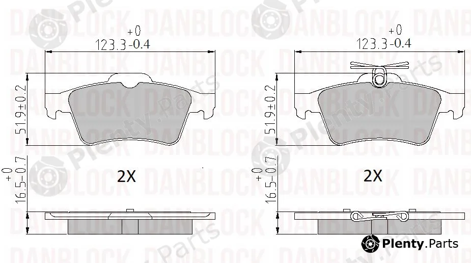 Danblock DB510481 — Brake Pad Set, disc brake