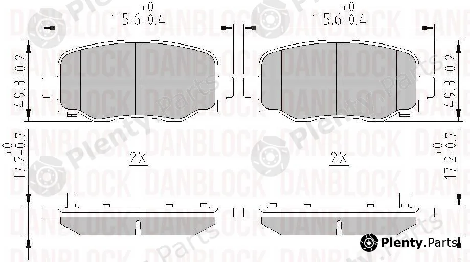 Danblock DB511220 — Brake Pad Set, disc brake