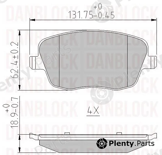 Danblock DB510233 — Brake Pad Set, disc brake