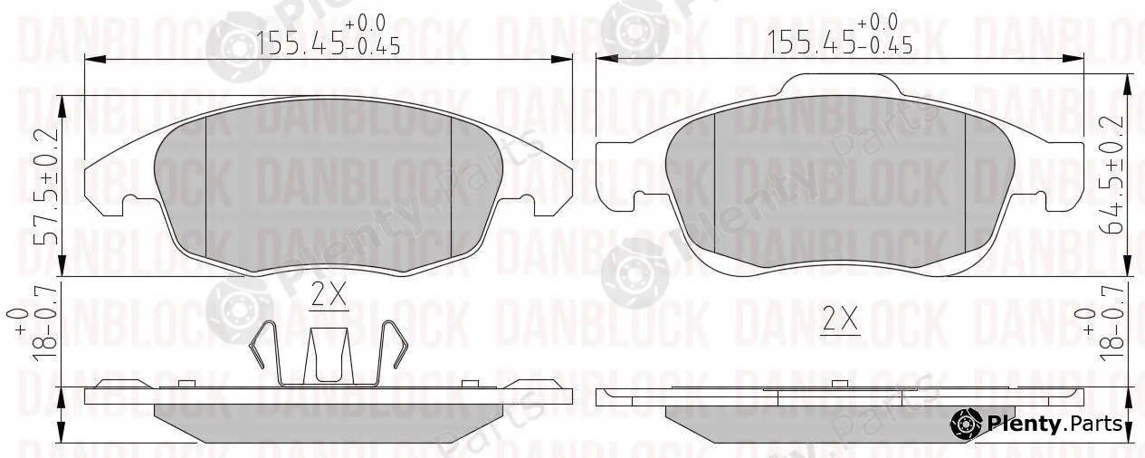 Danblock DB510565 — Brake Pad Set, disc brake
