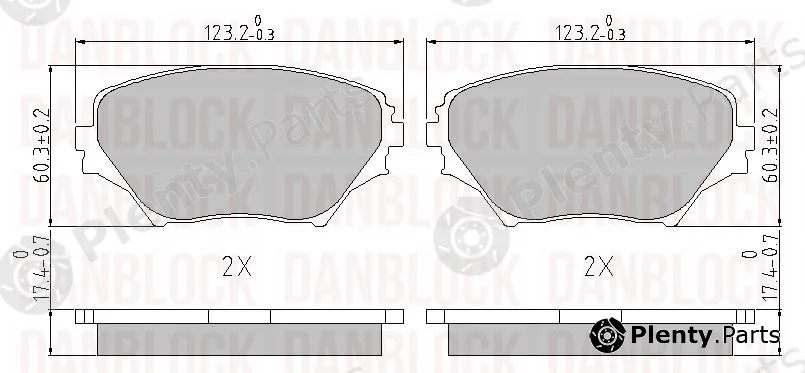 Danblock DB510420 — Brake Pad Set, disc brake