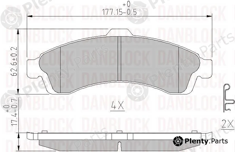 Danblock DB511149 — Brake Pad Set, disc brake
