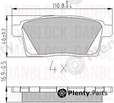 Danblock DB510567 — Brake Pad Set, disc brake
