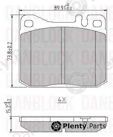 Danblock DB511006 — Brake Pad Set, disc brake