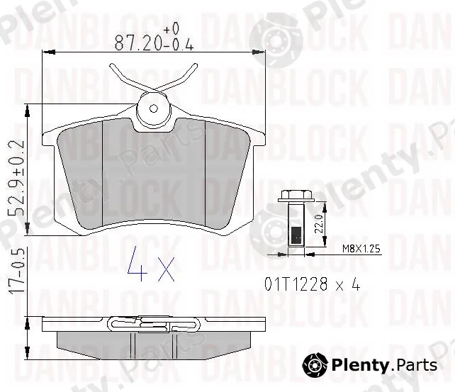 Danblock DB510070 — Brake Pad Set, disc brake