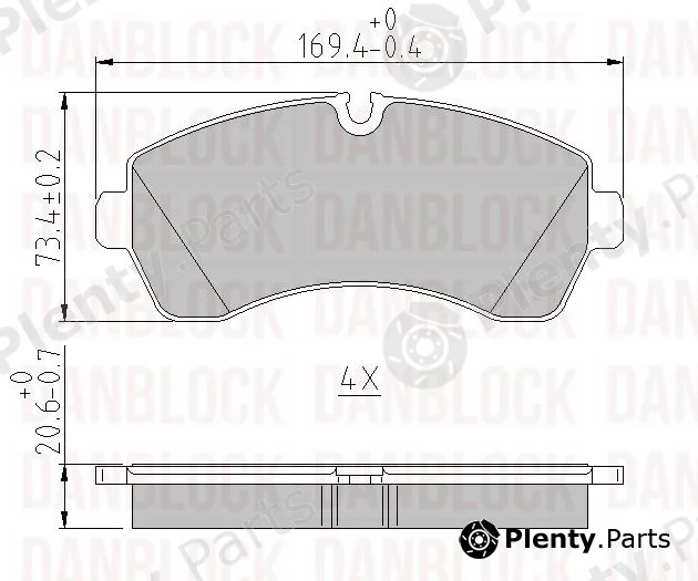 Danblock DB510670 — Brake Pad Set, disc brake