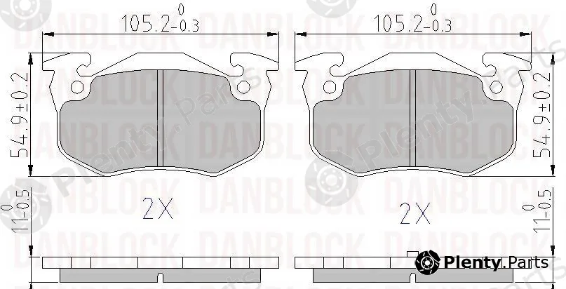 Danblock DB510036 — Brake Pad Set, disc brake