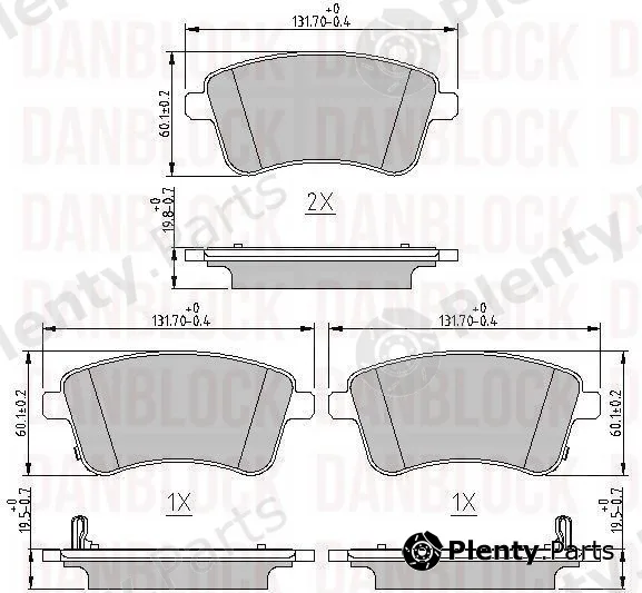 Danblock DB511131 — Brake Pad Set, disc brake