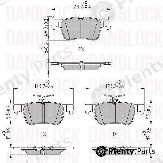 Danblock DB511291 — Brake Pad Set, disc brake