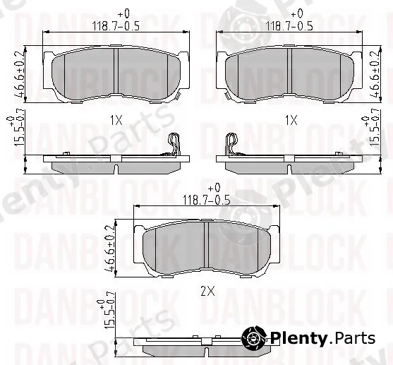 Danblock DB510687 — Brake Pad Set, disc brake