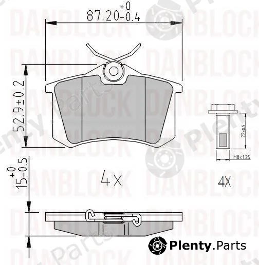 Danblock DB510106 — Brake Pad Set, disc brake