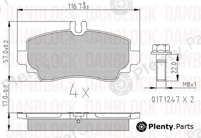 Danblock DB510342 — Brake Pad Set, disc brake