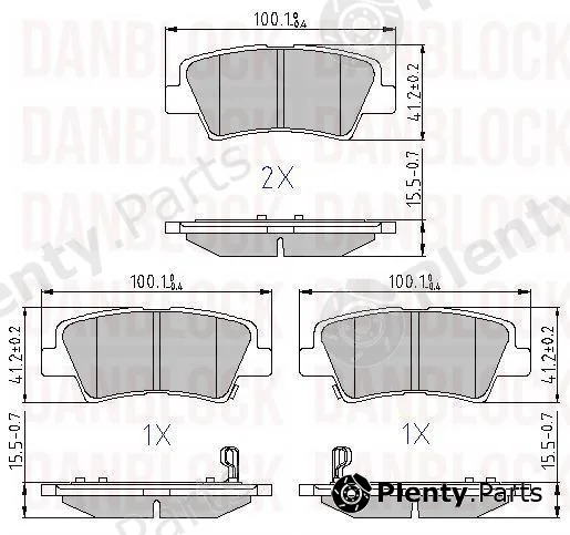 Danblock DB510870 — Brake Pad Set, disc brake