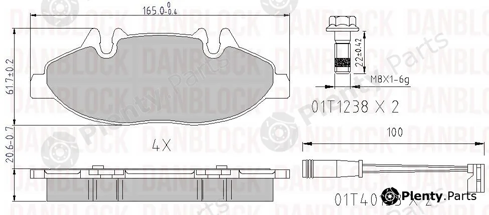 Danblock DB510706 — Brake Pad Set, disc brake