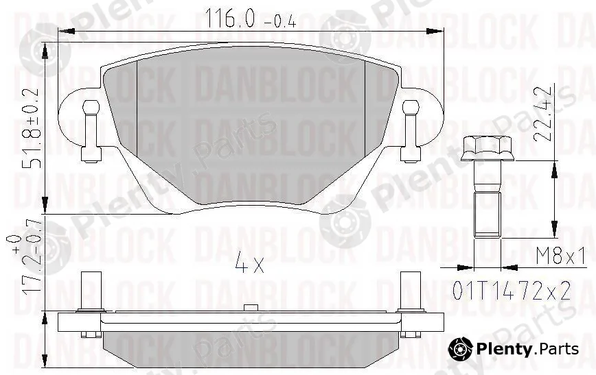 Danblock DB510372 — Brake Pad Set, disc brake