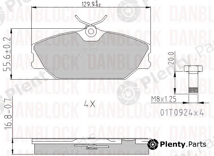 Danblock DB510389 — Brake Pad Set, disc brake