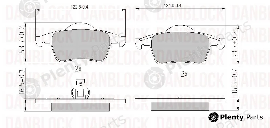 Danblock DB510346 — Brake Pad Set, disc brake