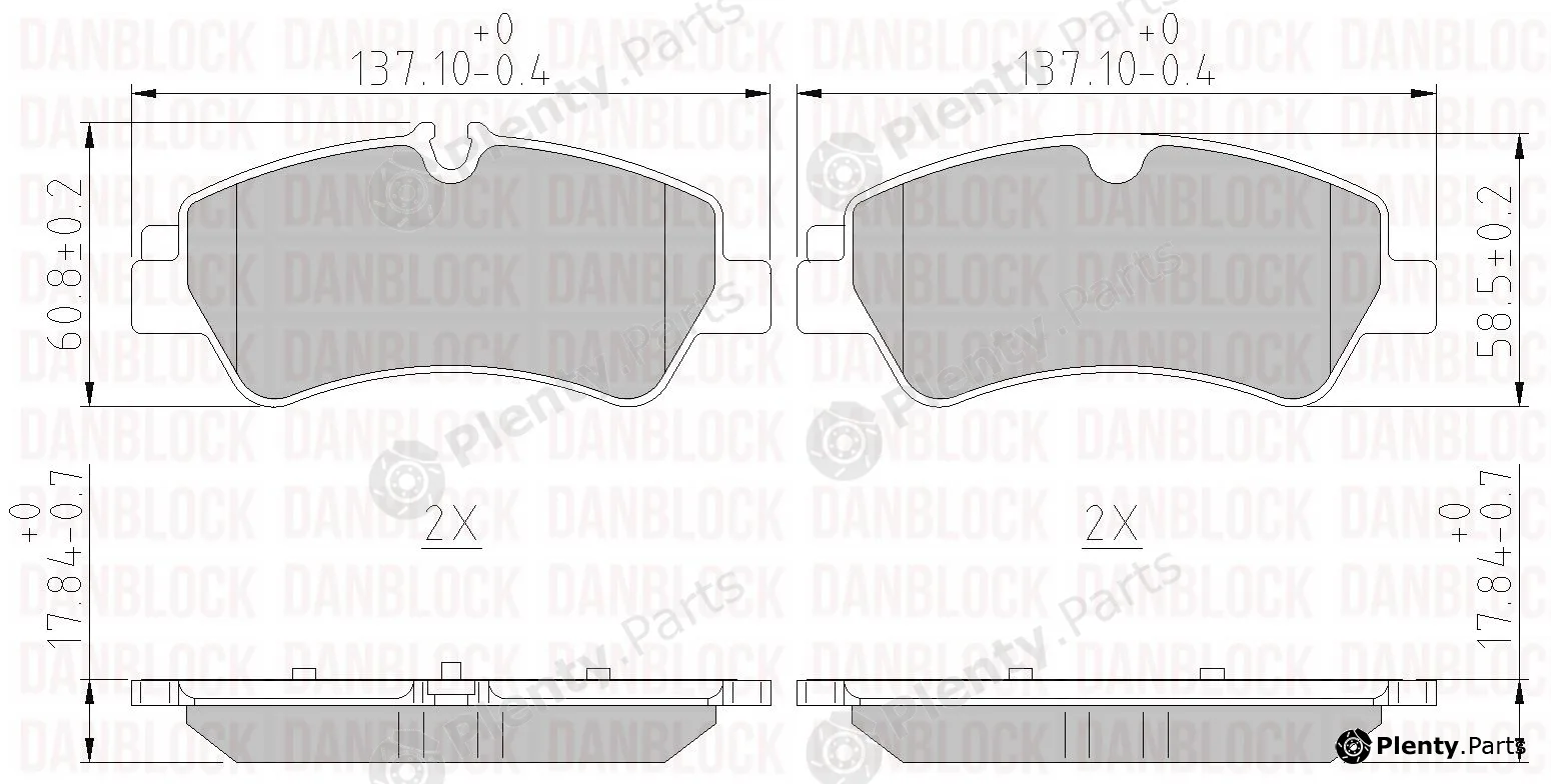 Danblock DB511129 — Brake Pad Set, disc brake