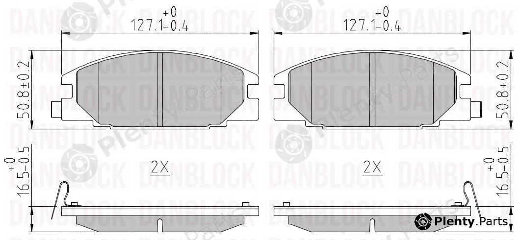 Danblock DB510153 — Brake Pad Set, disc brake