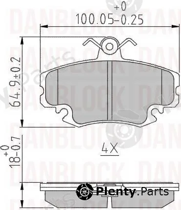 Danblock DB510236 — Brake Pad Set, disc brake