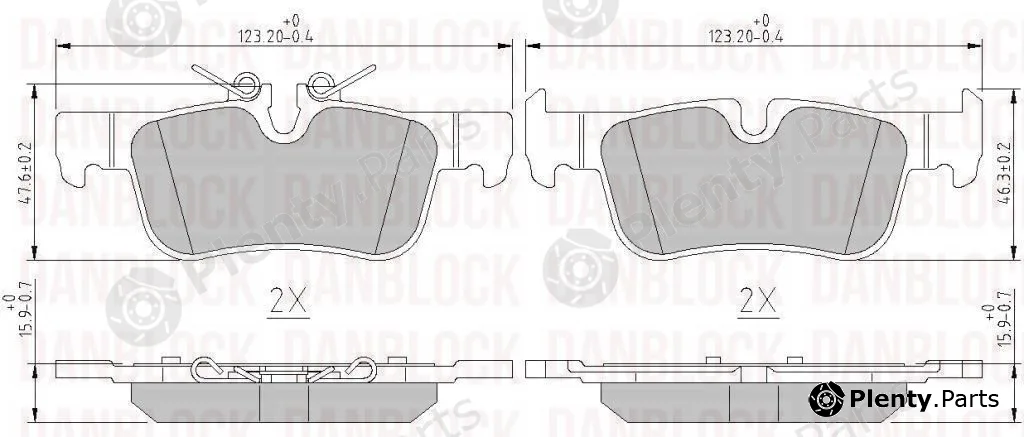 Danblock DB511195 — Brake Pad Set, disc brake