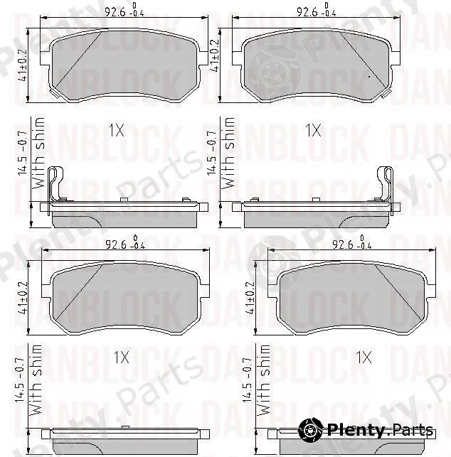Danblock DB510540 — Brake Pad Set, disc brake
