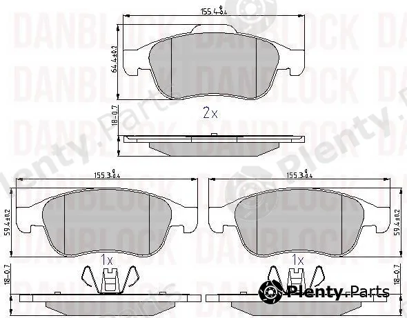 Danblock DB510867 — Brake Pad Set, disc brake