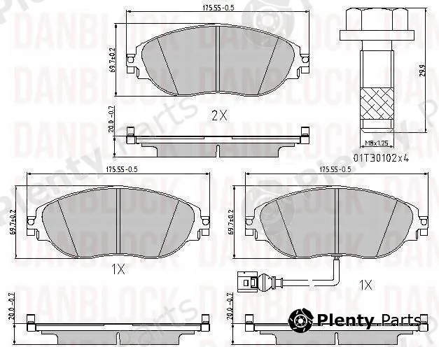 Danblock DB510947 — Brake Pad Set, disc brake