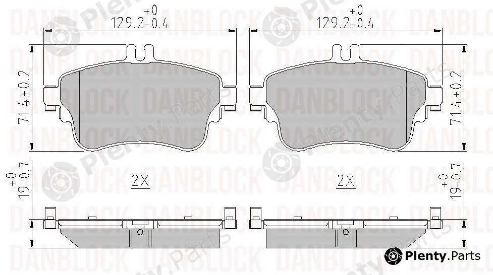 Danblock DB511062 — Brake Pad Set, disc brake