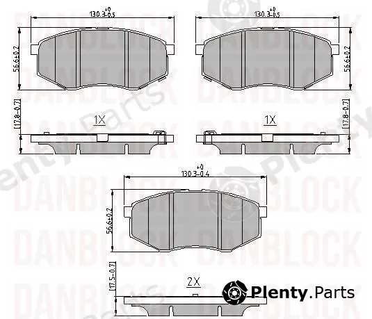 Danblock DB510978 — Brake Pad Set, disc brake