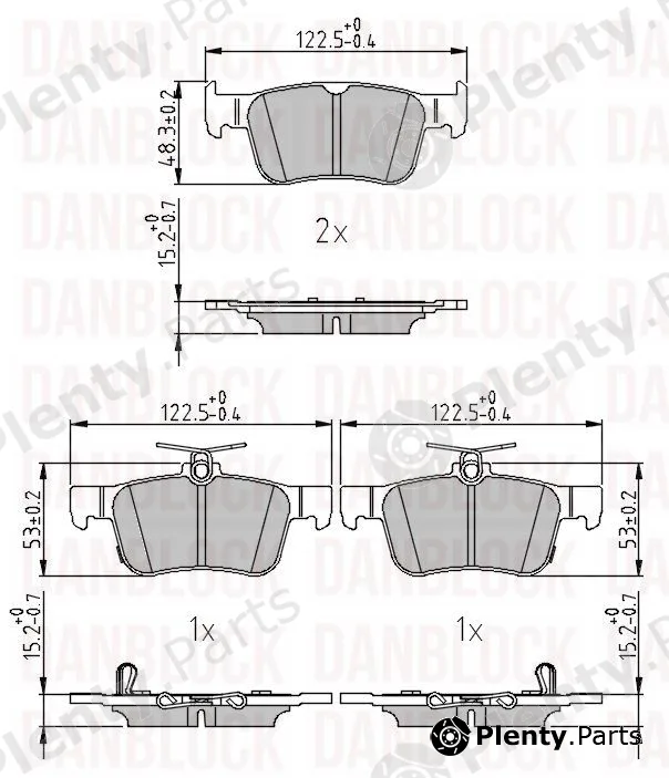Danblock DB511360 — Brake Pad Set, disc brake