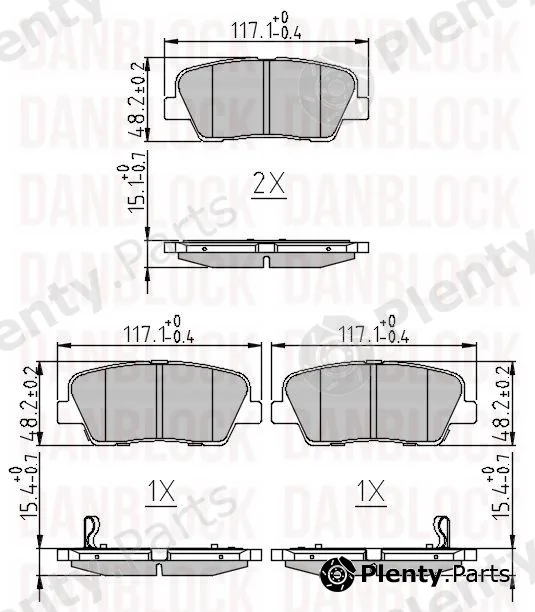 Danblock DB510918 — Brake Pad Set, disc brake
