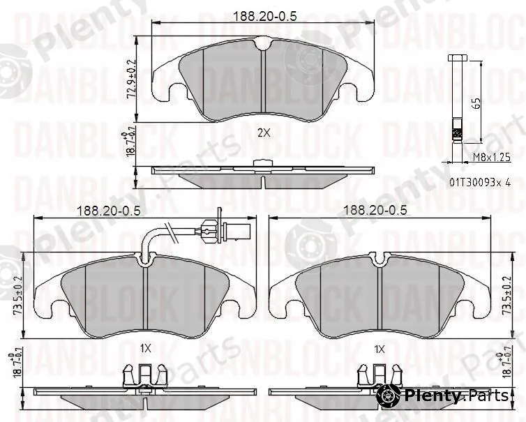 Danblock DB510916 — Brake Pad Set, disc brake