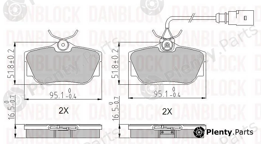 Danblock DB510397 — Brake Pad Set, disc brake