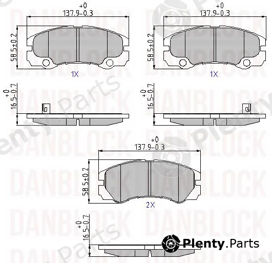 Danblock DB510370 — Brake Pad Set, disc brake