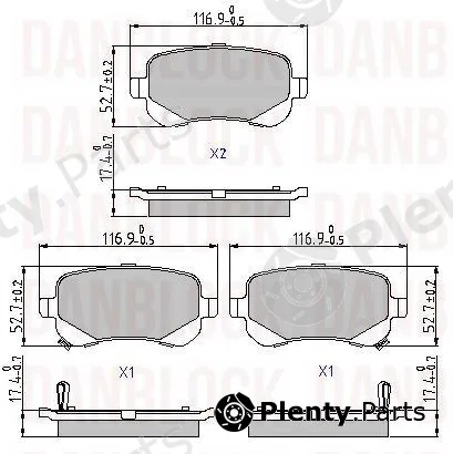 Danblock DB510758 — Brake Pad Set, disc brake