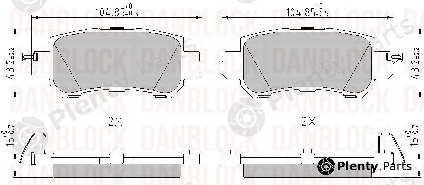 Danblock DB511052 — Brake Pad Set, disc brake
