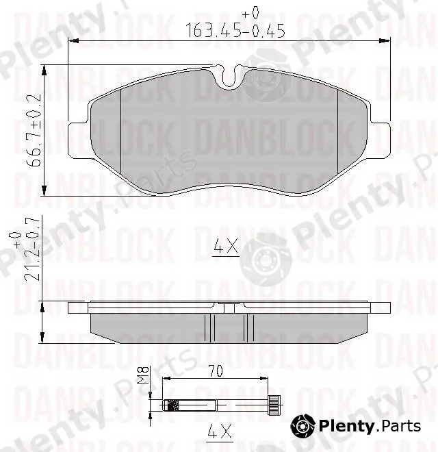Danblock DB510610 — Brake Pad Set, disc brake