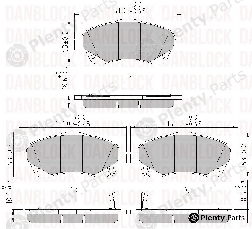 Danblock DB510235 — Brake Pad Set, disc brake