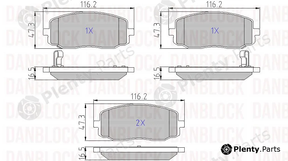 Danblock DB510539 — Brake Pad Set, disc brake
