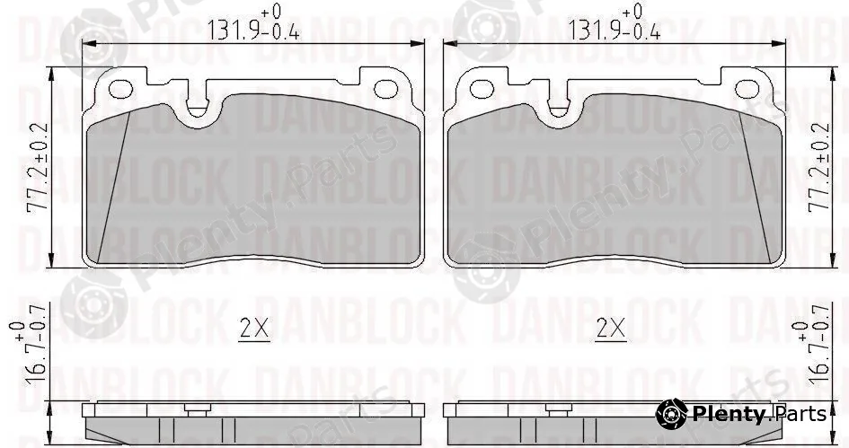 Danblock DB511287 — Brake Pad Set, disc brake