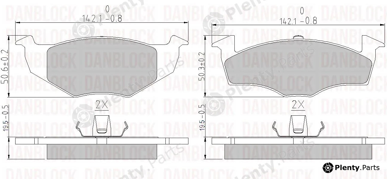 Danblock DB510308 — Brake Pad Set, disc brake